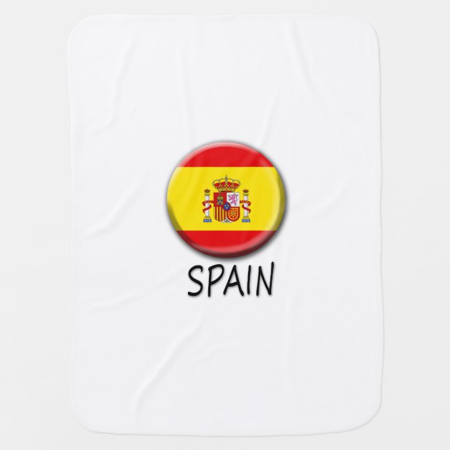 Spain Flag Baby Blanket (Front)