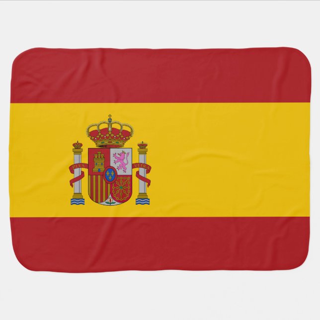 Spain Flag Baby Blanket (Horizontal)