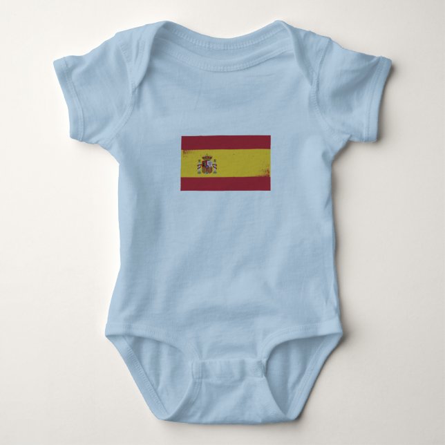 Spain Flag Baby Bodysuit (Front)