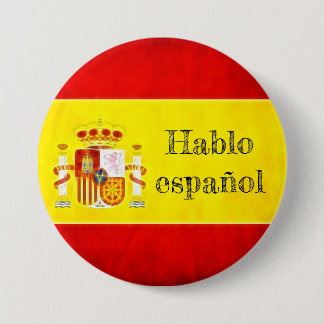 Spain flag badge "Hablo español" Button