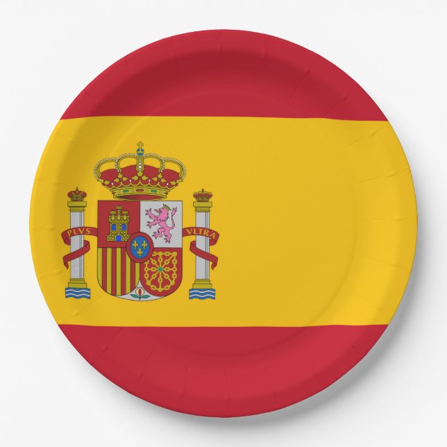 Spain flag - Bandera de Espana Paper Plates (Front)