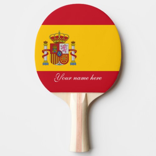 Spain flag _ Bandera de Espana Ping Pong Paddle