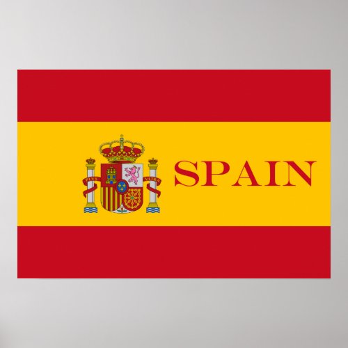 Spain flag _ Bandera de Espana Poster