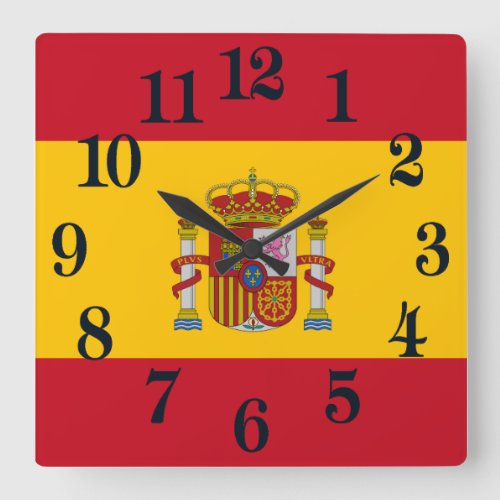 Spain flag _ Bandera de Espana Square Wall Clock