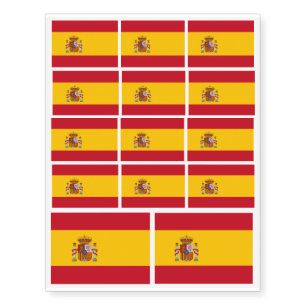 Spain flag - Bandera de Espana Temporary Tattoos