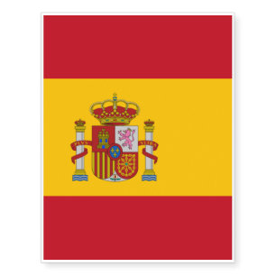 Spain flag - Bandera de Espana Temporary Tattoos
