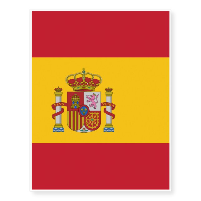 Spain flag - Bandera de Espana Temporary Tattoos (Front)