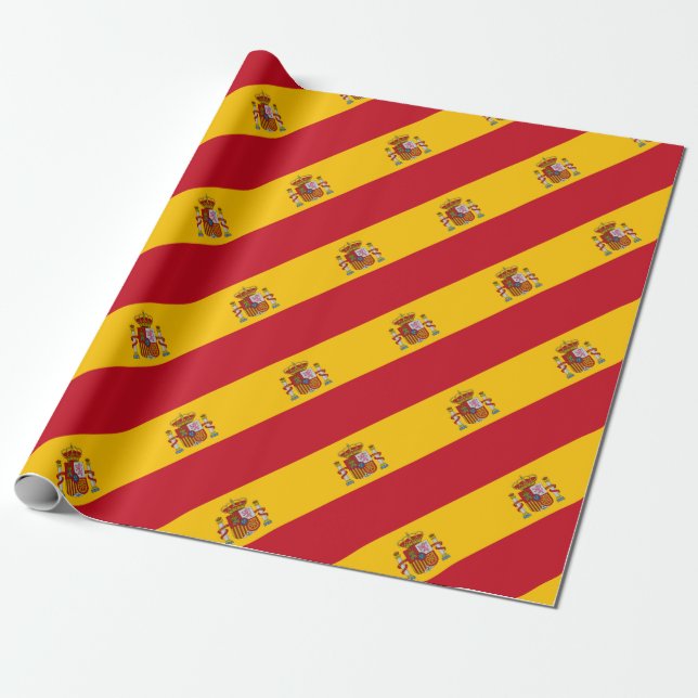 Spain flag - Bandera de Espana Wrapping Paper (Unrolled)