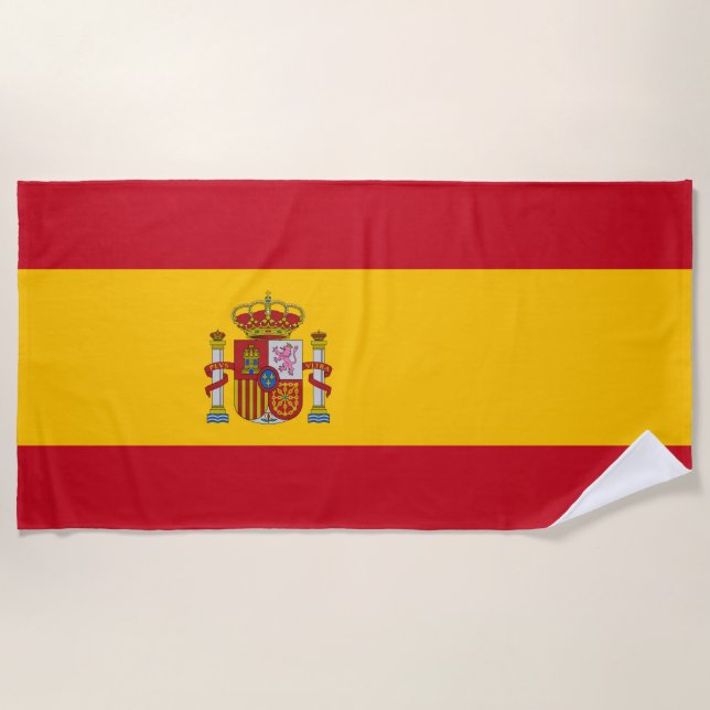 Spain Flag Beach Towel (Front)