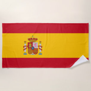 Spain flag Beach Towel