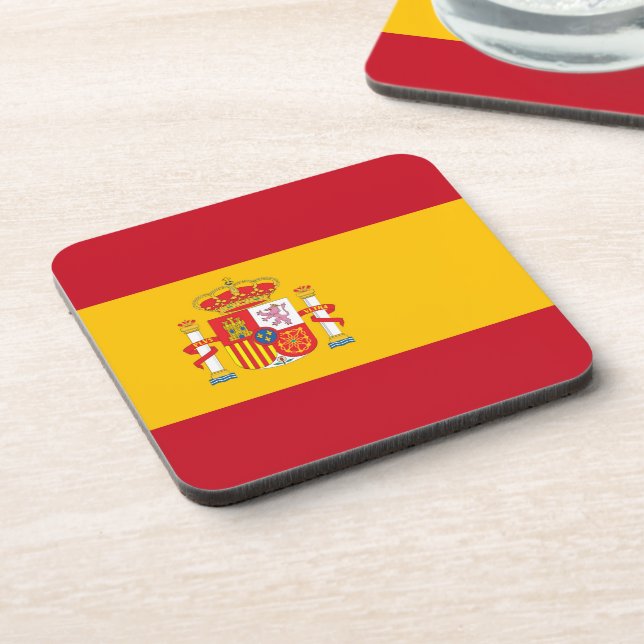 Spain flag beverage coaster (Left Side)