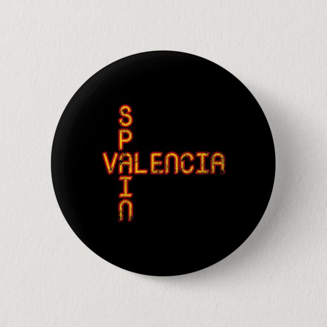 Spain Flag  Button (Front)