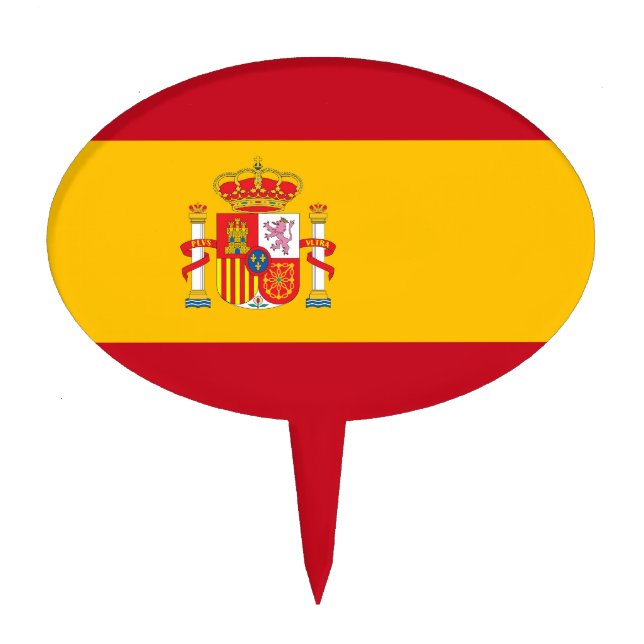 Spain flag cake topper (Front)