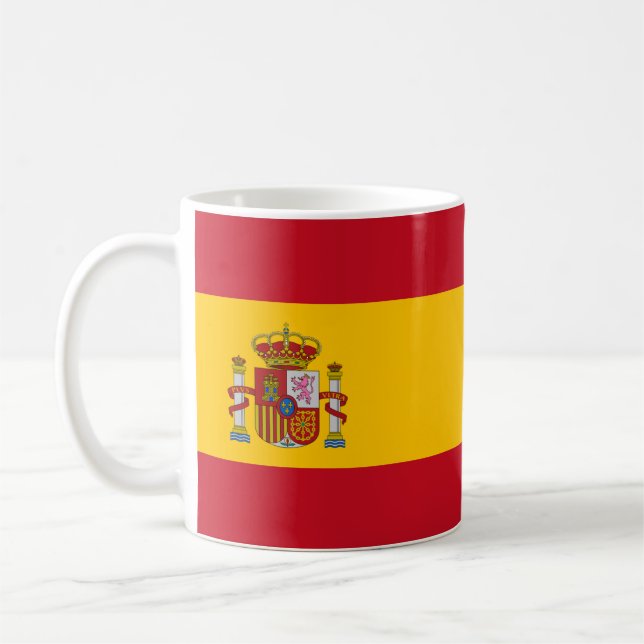 Spain Flag Ceramic Mug (Left)
