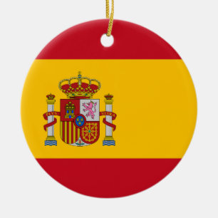 Spain Flag Ceramic Ornament
