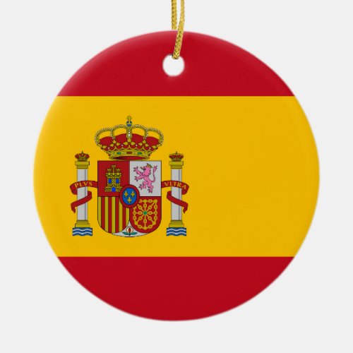 Spain Flag Ceramic Ornament
