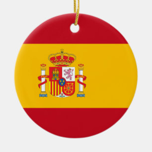 Spain flag ceramic ornament