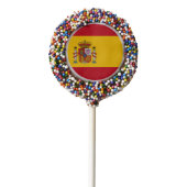 Spain Flag Chocolate Dipped Oreo Pop (Zoomed)