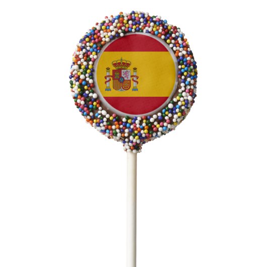 Spain Flag Chocolate Dipped Oreo Pop (Zoomed)