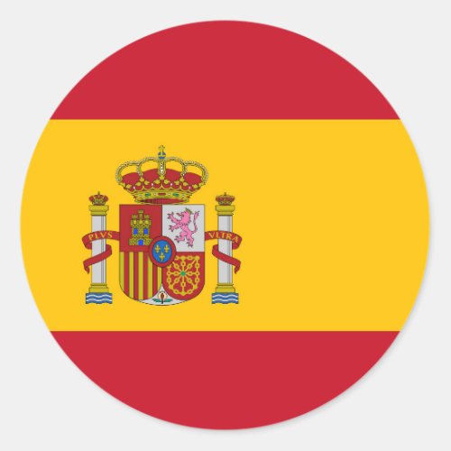 Spain Flag Classic Round Sticker