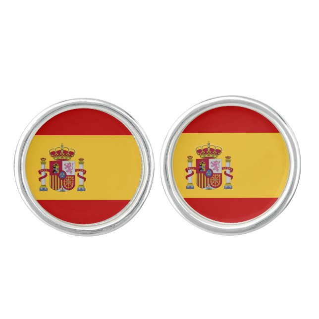 Spain Flag Cufflinks (Front)