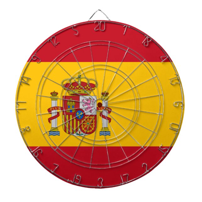 Spain Flag Dart Board (Front)