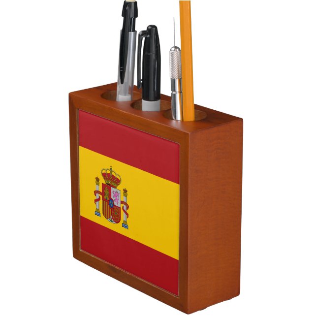 Spain Flag Desk Organizer (In Situ)
