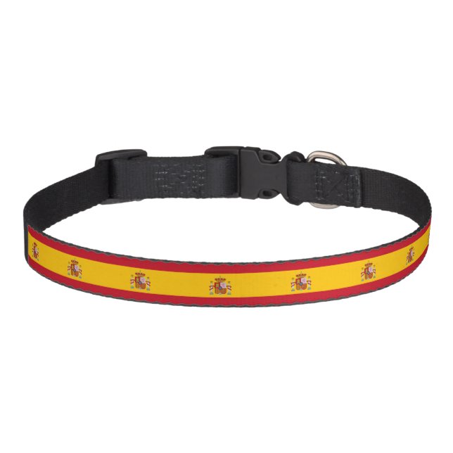 Spain flag Dog Collar (Front)