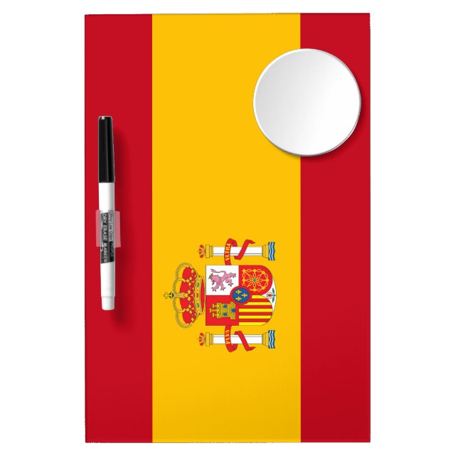 Spain flag dry erase board with mirror (Front)
