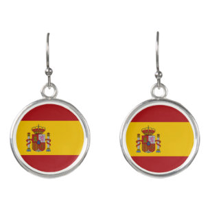 Spain Flag Earrings
