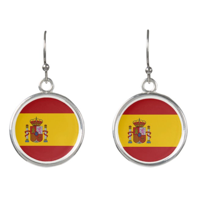 Spain Flag Earrings (Front)