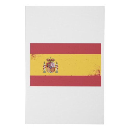 Spain Flag Faux Canvas Print