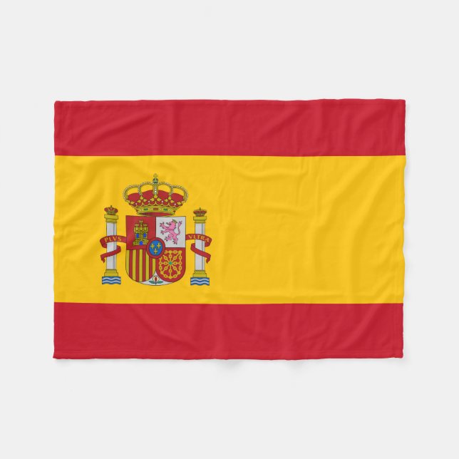 Spain Flag Fleece Blanket (Front (Horizontal))