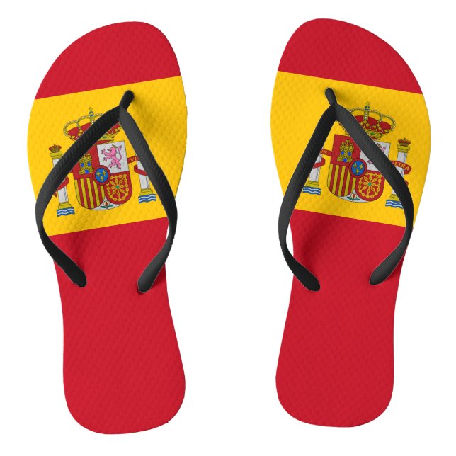 Spain Flag Flip Flops (Footbed)