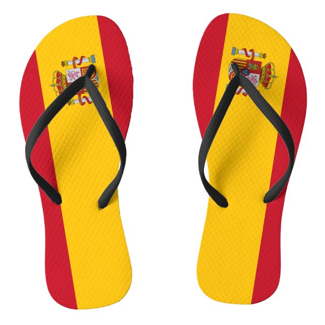 Spain Flag Flip Flops (Footbed)