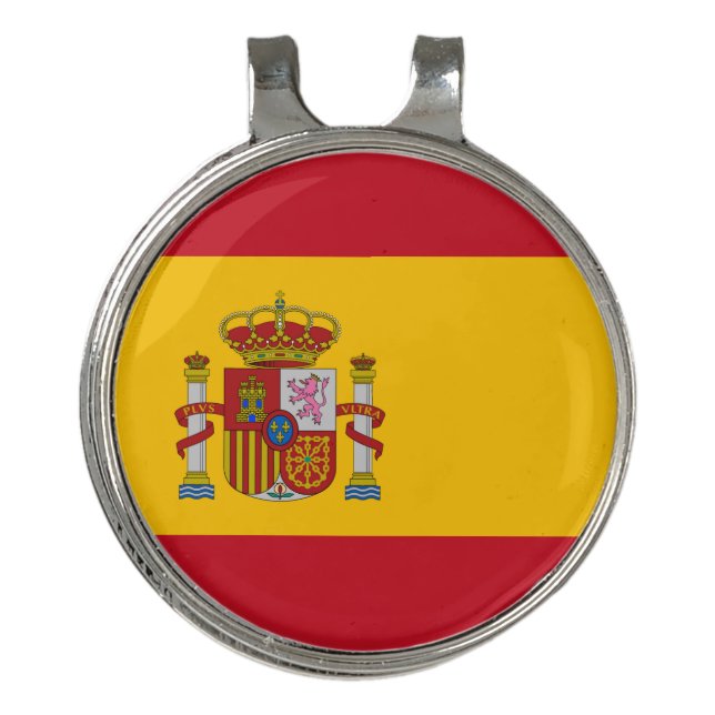 Spain Flag Golf Hat Clip (Front)