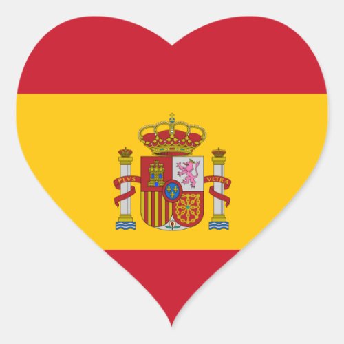 spain flag heart sticker