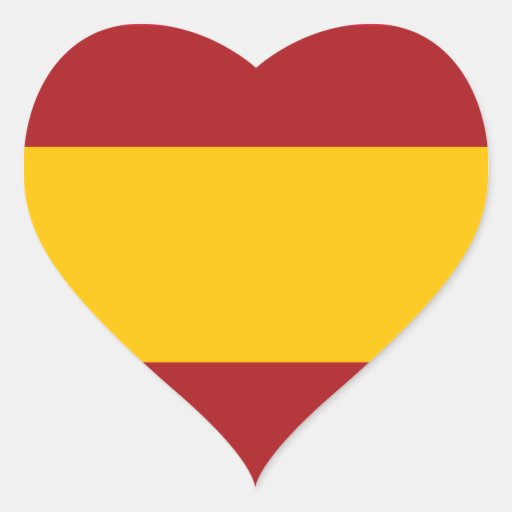 Spain Flag Heart Sticker | Zazzle