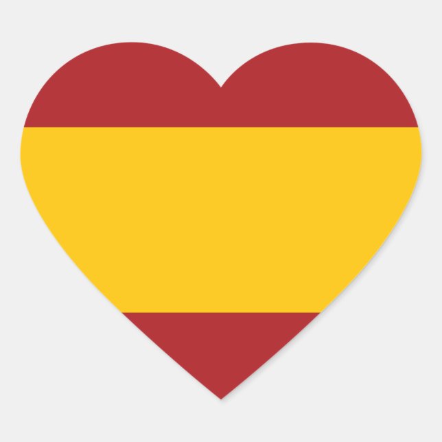 Spain Flag Heart Sticker (Front)
