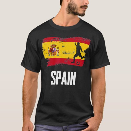 Spain Flag Jersey Spanish Soccer Team Spanish Men T_Shirt