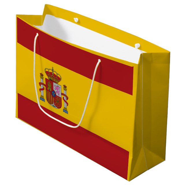 Spain Flag Large Gift Bag (Front Angled)