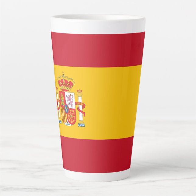 Spain flag latte mug (Front)