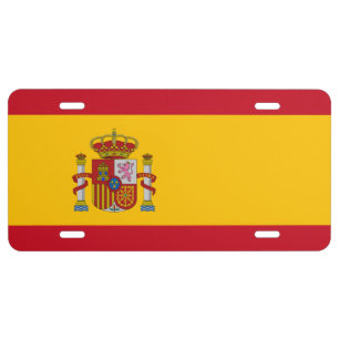 Spain Flag License Plate