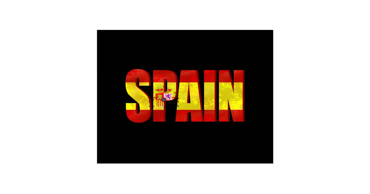 Spain flag logo emblem for proud Spaniards Postcard ...