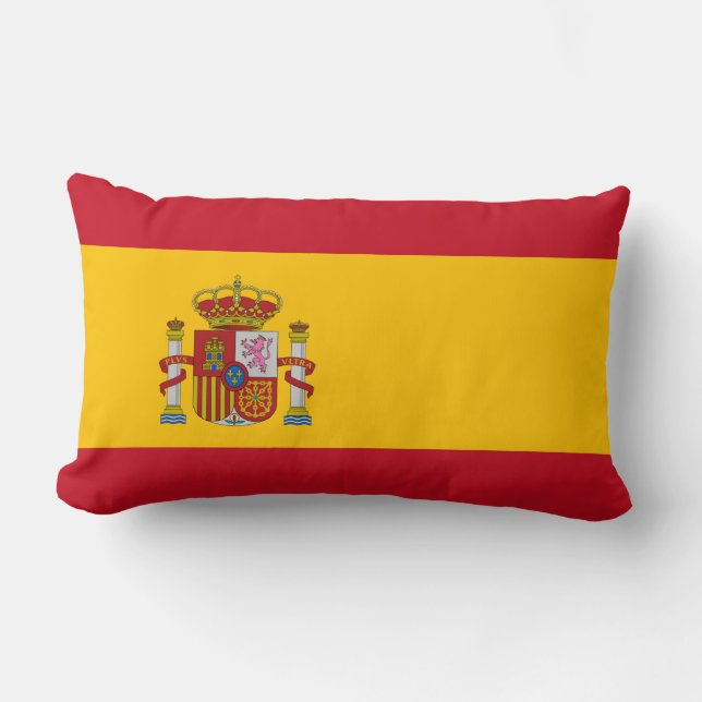 Spain Flag Lumbar Pillow (Front)