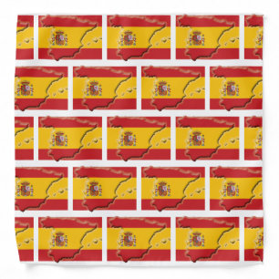 SPAIN Flag Map Bandana