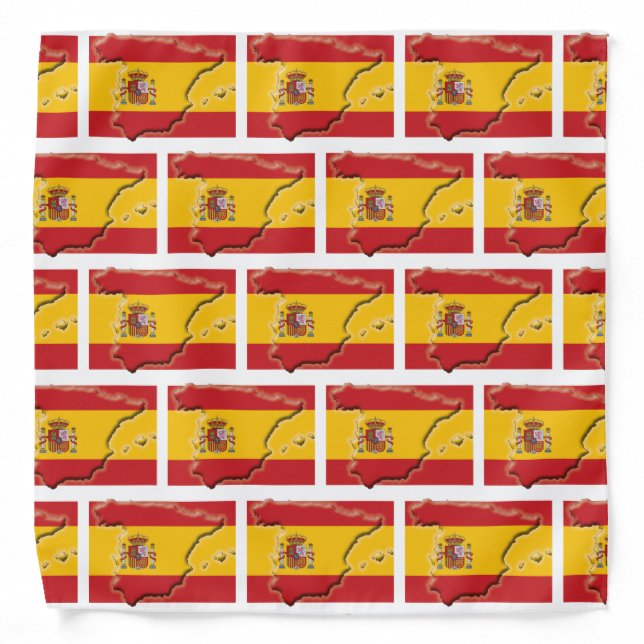 SPAIN Flag Map Bandana (Front)