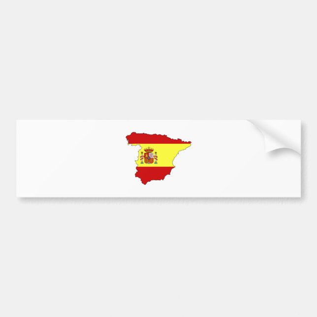 Spain Flag Map full size Bumper Sticker (Front)
