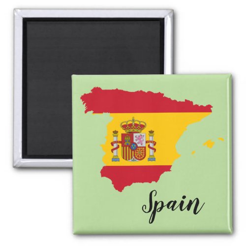Spain Flag Map Magnet