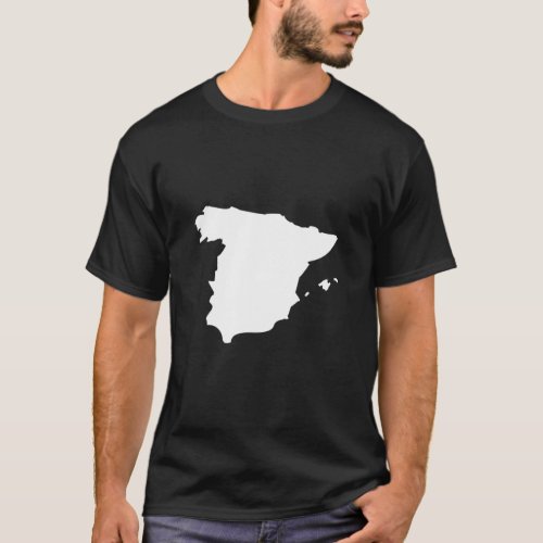 Spain Flag Map _ Spain T_Shirt